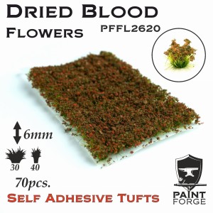 Kępki kwiatów Paint Forge  Dried Blood Flowers 6mm 70szt