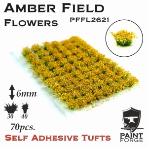 Kępki kwiatów Paint Forge  Amber Field Flowers 6mm 70szt