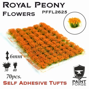 Kępki kwiatów Paint Forge  Royal Peony Flowers 6mm 70szt