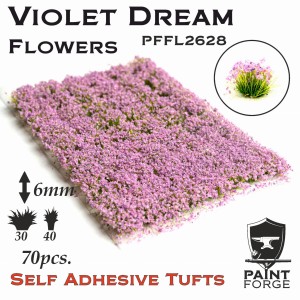 Kępki kwiatów Paint Forge  Violet Dream Flowers 6mm 70szt