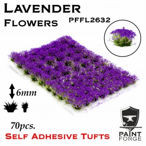 Kępki kwiatów Paint Forge  Lavender Purple Flowers 6mm 70szt